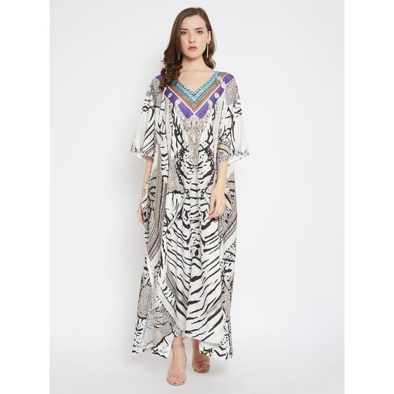 Oussum Women Plus Size Kaftans Dresses Long Maxi Dress Bohemian Caftans Loose Kimono Online