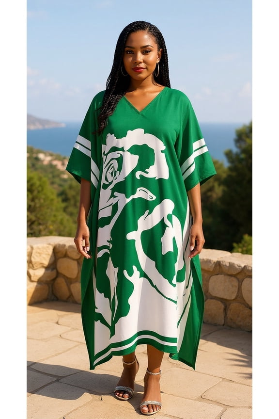 Women Plus Size Kaftans Dresses Long Maxi Dress Bohemian Caftans Loose Kimono Online