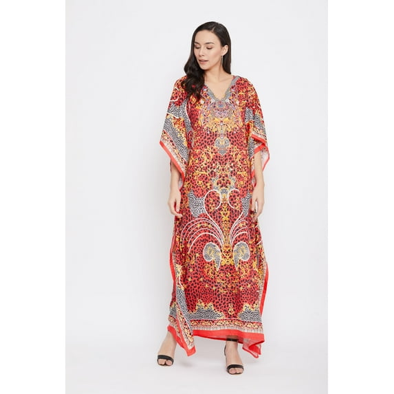 Oussum Women Plus Size Kaftans Dresses Long Maxi Dress Bohemian Caftans Loose Kimono Online