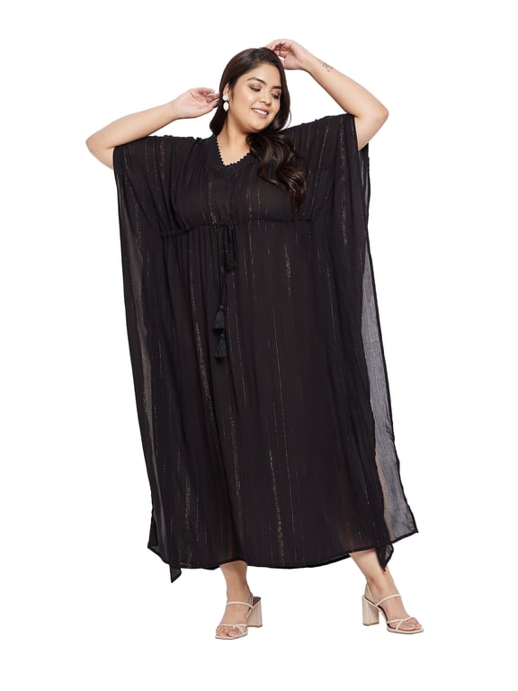 Women Plus Size Kaftans Dresses with Adjustable Drawstring Ladies Caftans