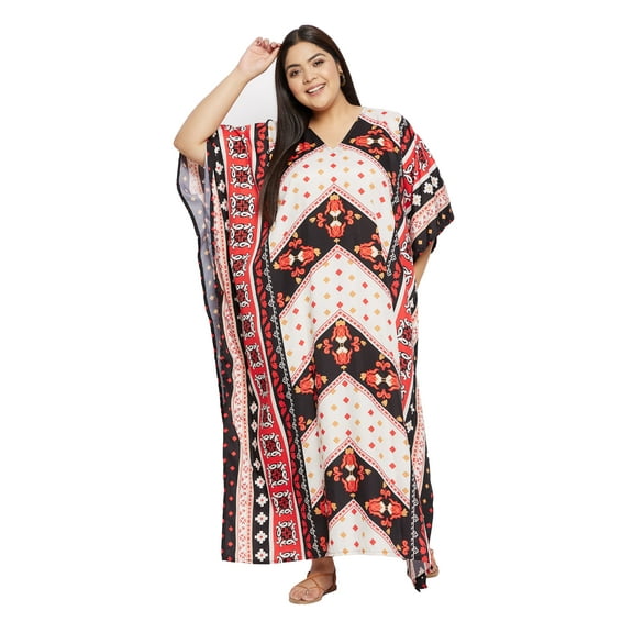 Oussum Women Plus Size Kaftans Polyester Long Maxi Caftan Gown Evening Casual Dress Online