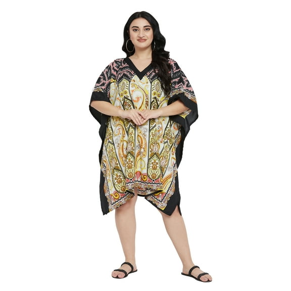 Oussum Women Plus Size Short Kaftan Tunic Kimono Dress Ladies Summer Tunics Online