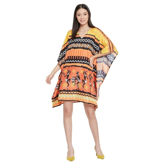 Oussum Women Plus Size Short Kaftan Tunic Kimono Dress Ladies Summer Tunics Online