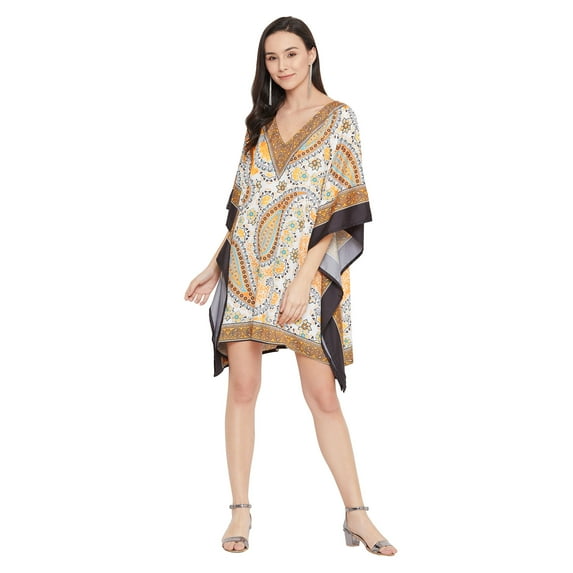 Oussum Women Plus Size Short Kaftan Tunic Kimono Dress Ladies Summer Tunics Online
