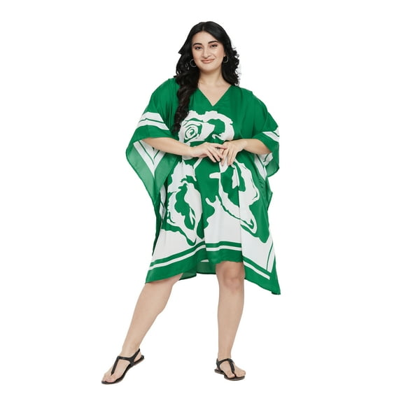 Oussum Women Plus Size Short Kaftan Tunic Kimono Dress Ladies Summer Tunics Online