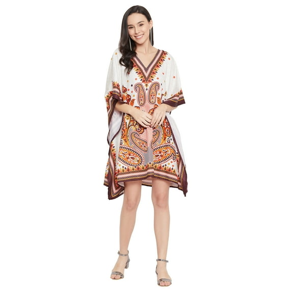 Oussum Women Plus Size Short Kaftan Tunic Kimono Dress Ladies Summer Tunics Online