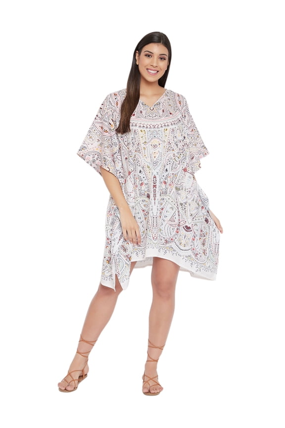 Women Plus Size Tunic Short Kaftans Dress Ladies Summer Tunics Online