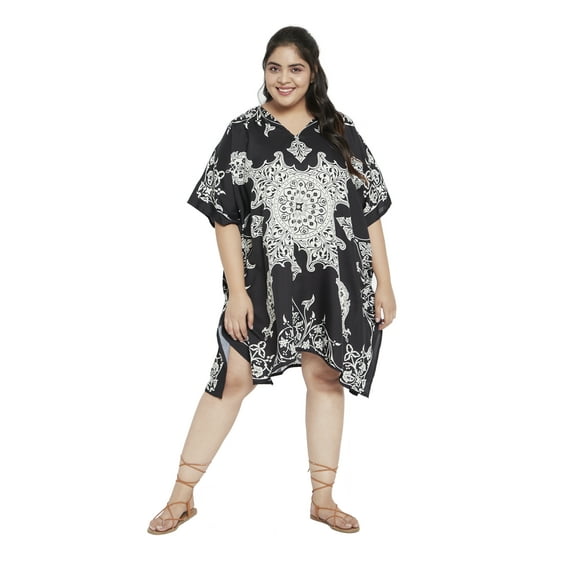 Oussum Women Plus Size Tunic Short Kaftans Dress Ladies Summer Tunics Online