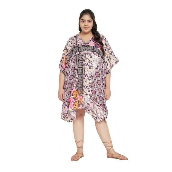 Oussum Women Plus Size Tunic Short Kaftans Dress Ladies Summer Tunics Online