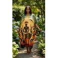 thumbnail image 1 of Oussum Women'S Plus Size Caftan Dress Long Maxi Kaftan Loungewear, Size Fit 1X-3X, 1 of 8