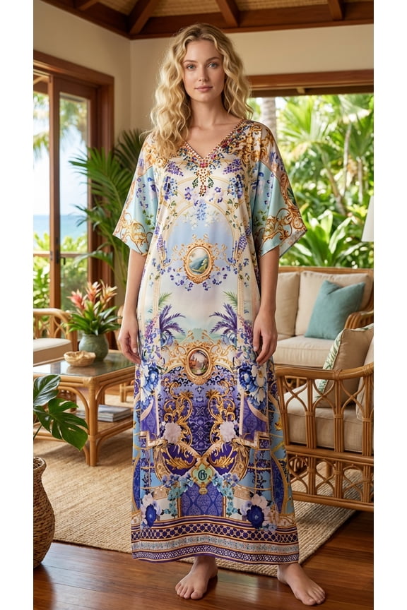 Women Satin Kaftan Dress Elegant Modest Maxi Dress for Special Occasions Cream