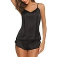 thumbnail image 1 of Oussum Women Satin Pajamas Sets Short Pj Set Soft Cami Sleepwear Lounge Set Online, 2-Piece, 1 of 9