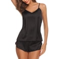 thumbnail image 1 of Oussum Women Satin Pajamas Sets Short Pj Set Soft Cami Sleepwear Lounge Set Online, 2-Piece, 1 of 9