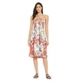 thumbnail image 1 of Oussum Women Short Tube Dress Sleeveless Summer Dresses, White & Peach, 1 of 6