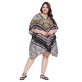 thumbnail image 1 of Oussum Women Tunic Dress Short 3/4 Sleeves Caftan for Ladies Casual Dresses, 1 of 8