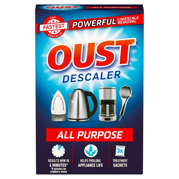 Oust All Purpose Descaler Sachet 3x25ml - British Descaler for kettles & Irons