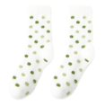 thumbnail image 1 of Ousvtion Fuzzy Socks for Women Striped Fluffy Sock Cozy Soft Warm Socks Casual Home Slipper Fashion Clothes Clearance Saving,01-Green,One Side, 1 of 3