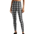 thumbnail image 1 of Ousvtion Plaid Legging for Women High Waist Tights Workout Yoga Pants Stretch Tummy Control Leggings Soft Loungewear Clearance Saving,Gray,XX-Large, 1 of 5
