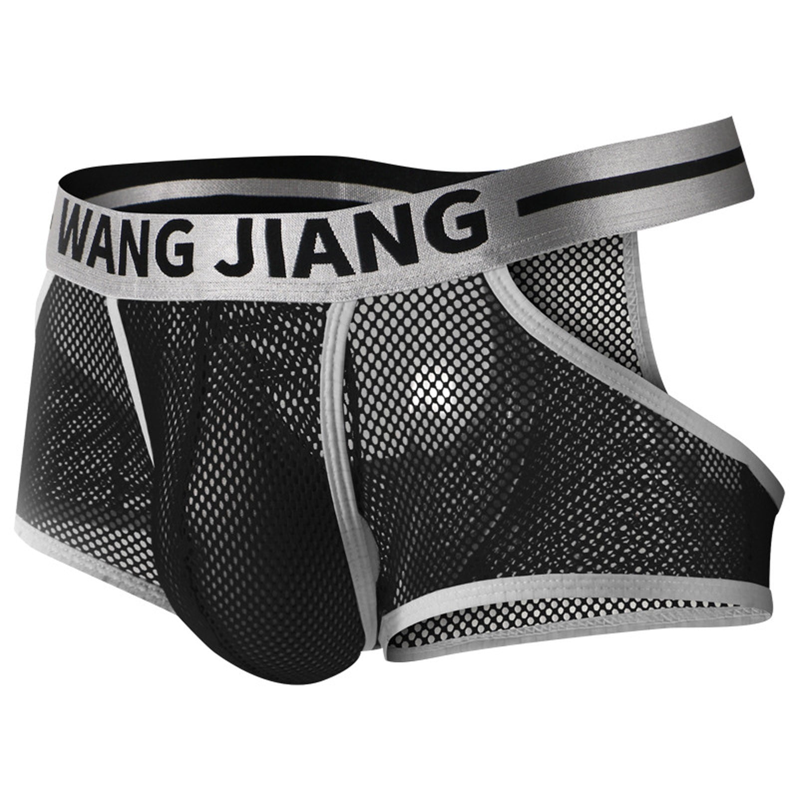 Ousvtion on Sale Mens Underwear Briefs Low Rise Mesh Boxers Fly with ...
