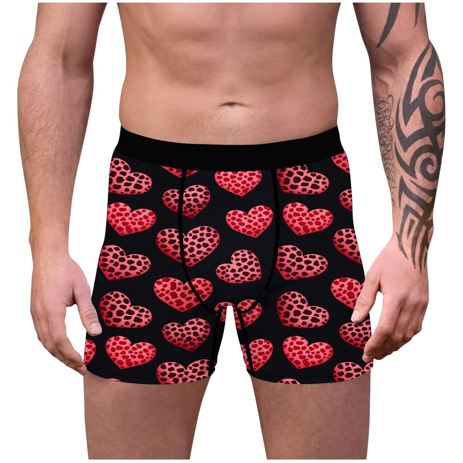 Heren Happy Valentines Day Ondergoed Verbetering Pouch Boxer Slips Hart