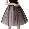 thumbnail image 1 of Ousvtion on Sale Women Tutu Skirt Knee Length Tulle Skirts Elastic High Waist Petticoat Sweet Puffy Princess Dress Tiered Pleated Ballet Dresses Clearance Deals,Pink,One Size, 1 of 3