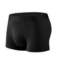 thumbnail image 1 of Ousvtion Saving Men's Boxer Briefs, Modal Underpants Quick-dry Pouch Trunks Support Ball Bulge Enhancing Underwear,Lingerie For Man Deals,Black,3X-Large, 1 of 3