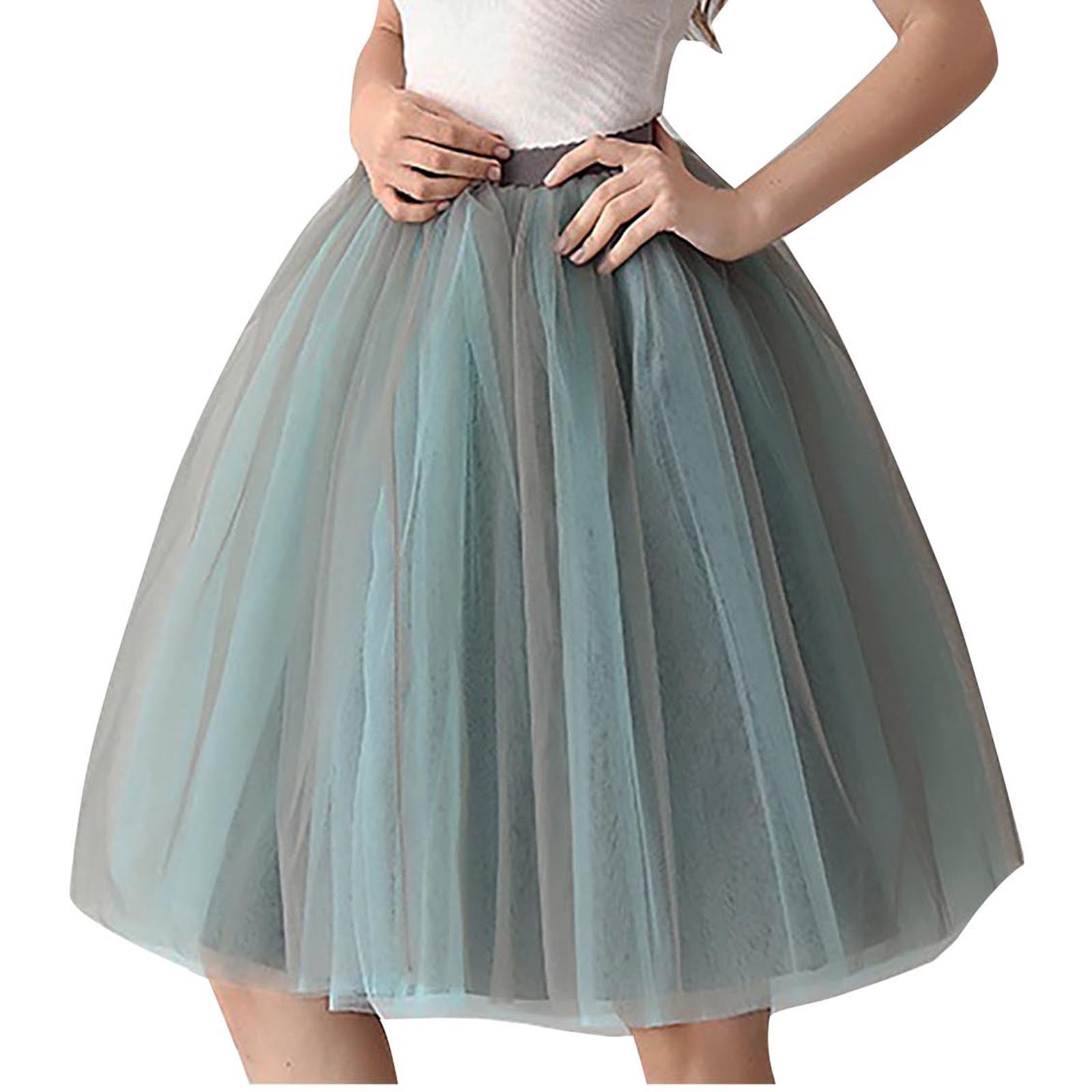 Ousvtion Women Tutu Skirt Knee Length Tulle Skirts Elastic High Waist Petticoat Sweet Puffy Princess Dress Tiered Pleated Ballet Dresses Clearance Saving,Light Blue,One Size - Walmart.com Ousvtion Women Tutu Skirt Knee Length Tulle Skirts Elastic High Waist Petticoat Sweet Puffy Princess Dress Tiered Pleated Ballet Dresses Clearance Saving,Light Blue,One Size - Walmart.com
