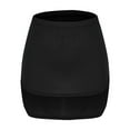 thumbnail image 1 of Ousvtion Women's Mini Skirts Adjustable Shirt Extender Skirt Removable Layering Half Length Underskirt Plain Dresses Trendy Bottom,Black,Medium, 1 of 5