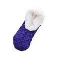 thumbnail image 1 of Ousvtion Womens Ankle Socks Winter Warm Cotton Boot Knitted Fuzzy Sock Fluffy Slipper Socks Non Slip Wool Stocking Clearance Saving,Blue,One Side, 1 of 5