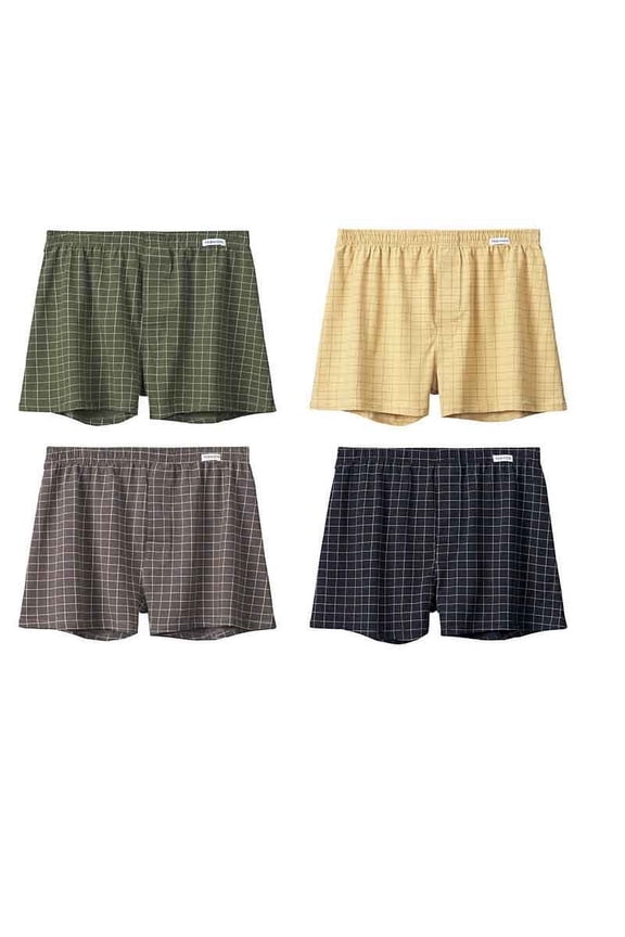 on Sale 4 PC Boxer Briefs for Men Striped Underwear Comfort Cotton Lingerie Stretch Mid Rise Brief Multipack Clearance,Gray,4X-Large