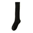 thumbnail image 1 of Ousvtion on Sale Womens Winter Warm Knee High Socks Ladies Wool Cozy Thick Sock Hiking Skiing Comfy Thermal Boot Long Socks Clearance,Black,One Side, 1 of 3