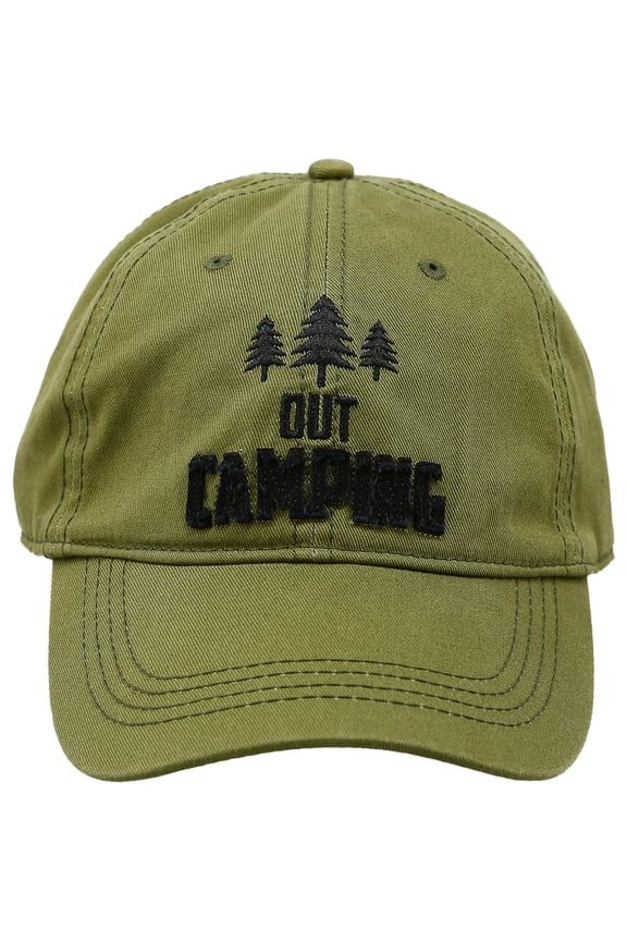 Out Camping - Olive Adjustable Hat