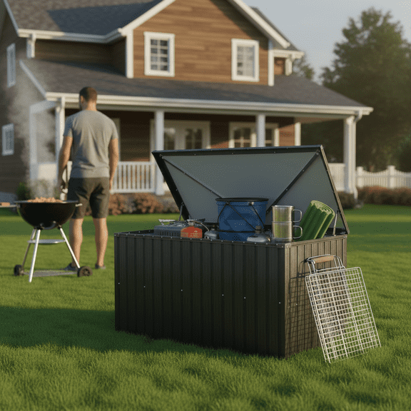 Out Door Metal Storage Box Store Medium