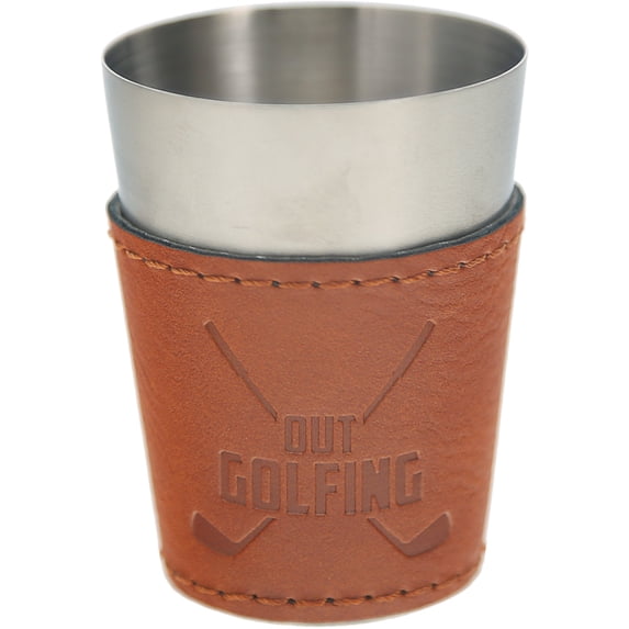 Out Golfing - Stainless Shot Glass with Sleeve