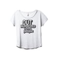 thumbnail image 1 of Out Numbered By Tiny People Women's Fashion Slouchy Dolman T-Shirt Tee Heather White Small, 1 of 3