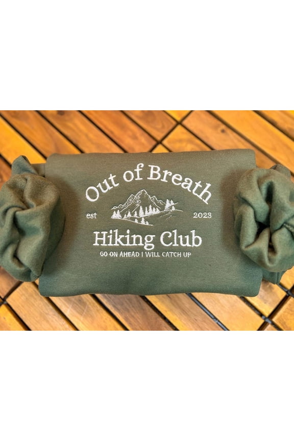 Out Of Breath Hiking Club Embroidered Sweatshirt