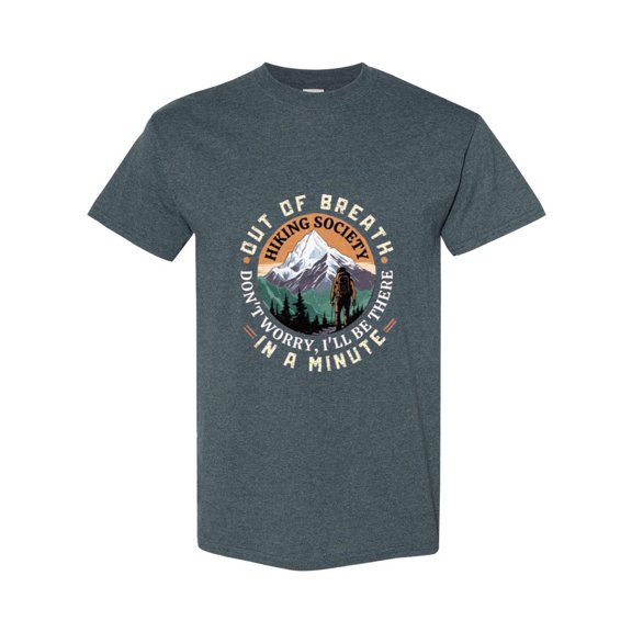 Out Of Breath Hiking Trail Mountain Adventure T-Shirt, for men & women, up to size 5XL