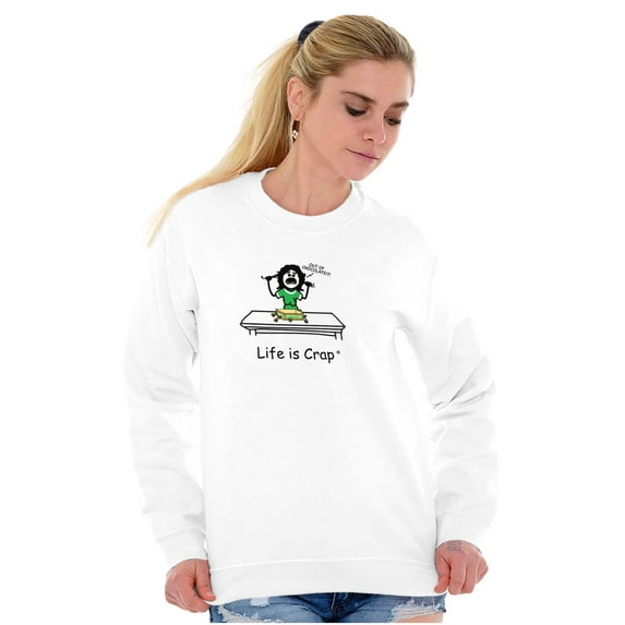 Out Of Chocolate Chocoholic Funny Women Plus Size Crewneck Sweatshirt Brisco Brands 2X