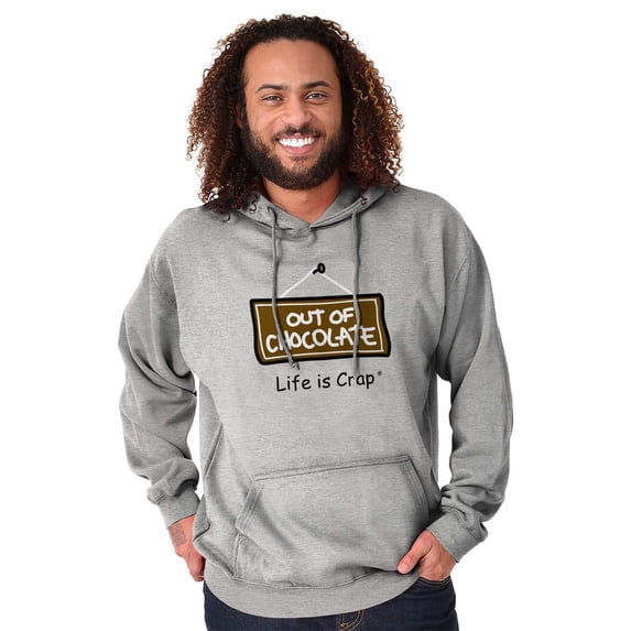 Out Of Chocolate Funny Ironic Novelty Unisex Plus Fleece Graphic Hoodie Brisco Brands 5X