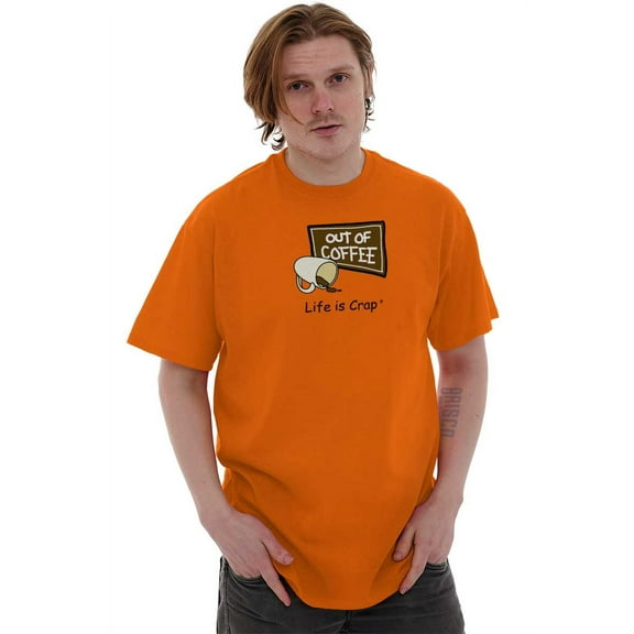 Out Of Coffee Caffeine Addict Novelty Plus Size Crewneck Graphic Tee Shirt Brisco Brands 3X