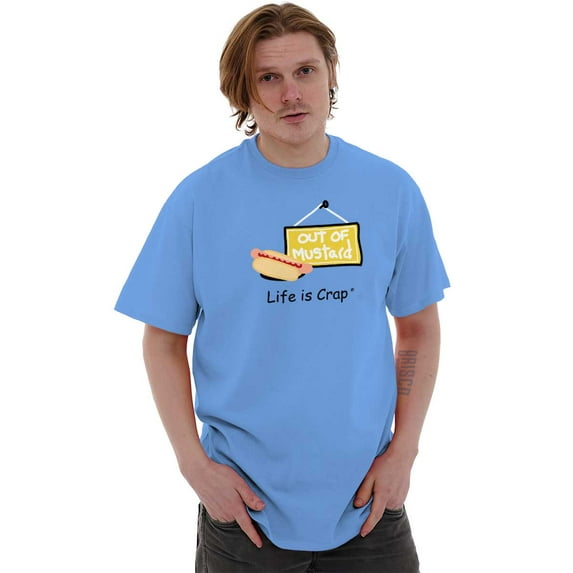 Out Of Mustard Hot Dog BBQ Grilling Plus Size Crewneck Graphic Tee Shirt Brisco Brands 2X