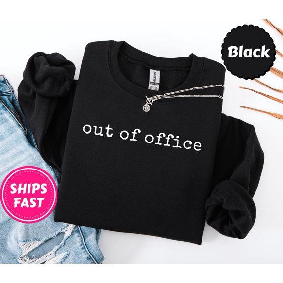 Out Of Office Vacation Travel Weekend Remote Work Crewneck Sweatshirt