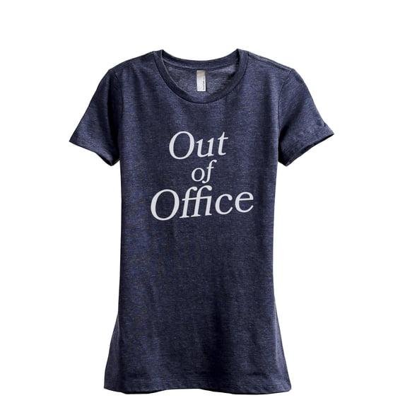 Out Of Office Women's Fashion Relaxed T-Shirt Tee Heather Navy Medium