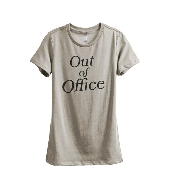 Out Of Office Women's Fashion Relaxed T-Shirt Tee Heather Tan X-Large
