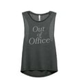 thumbnail image 1 of Out Of Office Women's Fashion Sleeveless Muscle Workout Yoga Tank Top Charcoal Grey Medium, 1 of 3