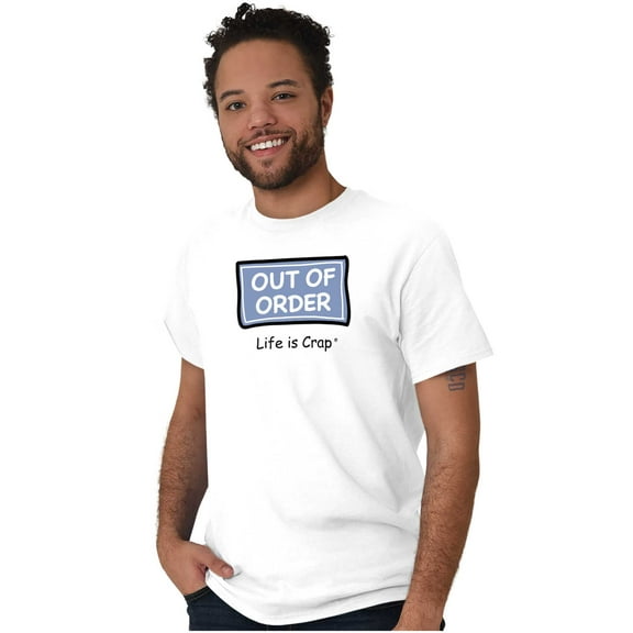 Out Of Order Bathroom Funny Novelty Men's Graphic T Shirt Tees Brisco Brands M