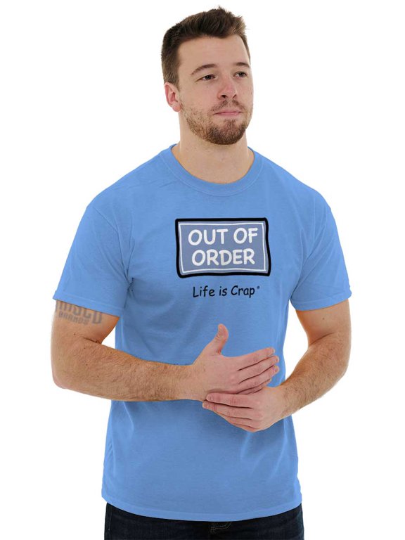 Out Of Order Bathroom Funny Novelty Plus Size Crewneck Graphic Tee Shirt Brisco Brands 2X