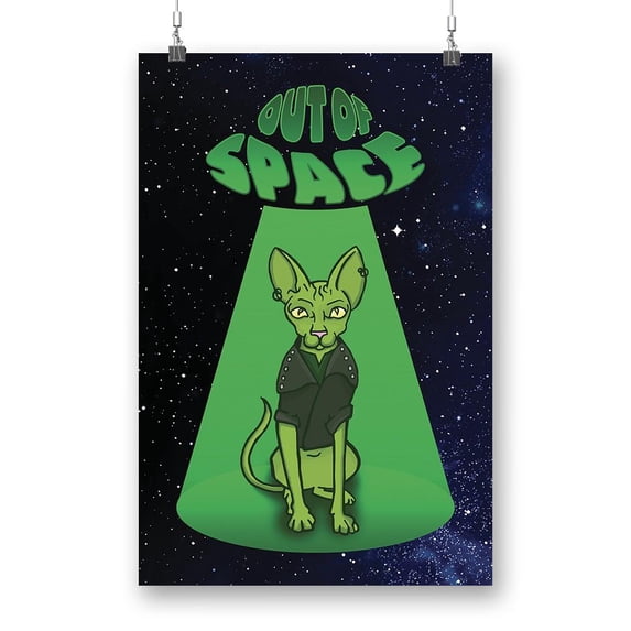 Out Of Space Sphynx Feline Poster - Smartprints Designs,