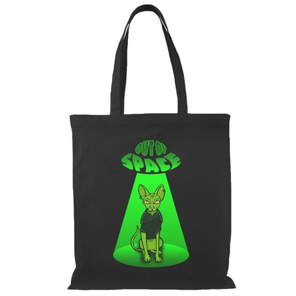 Out Of Space Sphynx Feline Tote Bag - Smartprints Designs, One Size Cotton Canvas Tote Bag