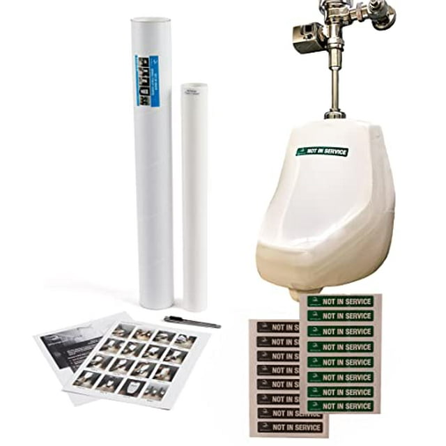  Out of Order Urinal & Toilet Covers with "Not in Service" Labels 32